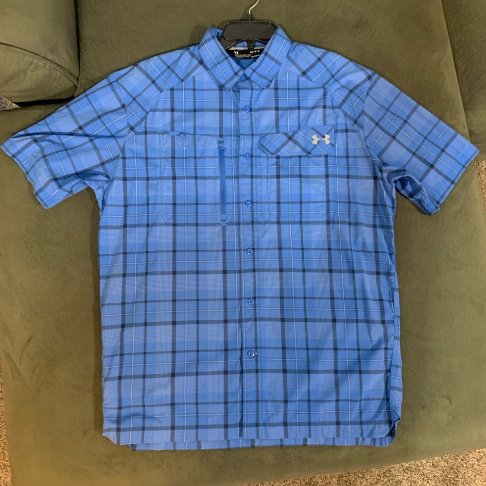Under armour heat gear button down shirt men’s M